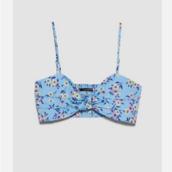 zara bandeau bra flower detail Size Medium - Picture 12 of 14